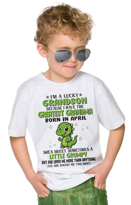 APRIL - I'M A LUCKY GRANDSON BECAUSE I HAVE THE GREATEST GRANDMA - FROM GRANDMA - TLEE04 (SKU09-86-04)