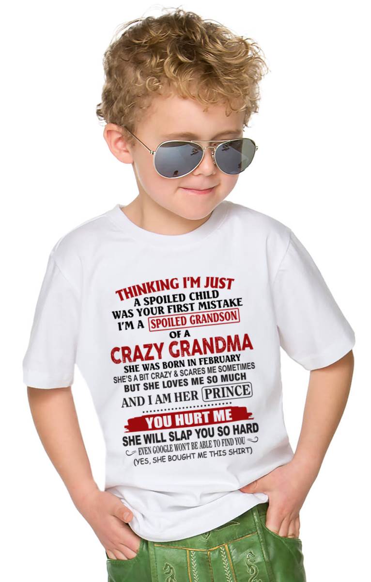 FEBRUARY - GRANDMA’S BOY – LOVED, SPOILED & PROTECTED - FROM GRANDMA - TLEE02 (SKU2602-128-02)