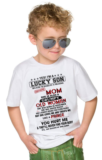 NOVEMBER - LUCKY SON – PROUD TO BE RAISED BY AN AWESOME MOM - FROM MOM - TLEE11 (SKU2603-106-11)
