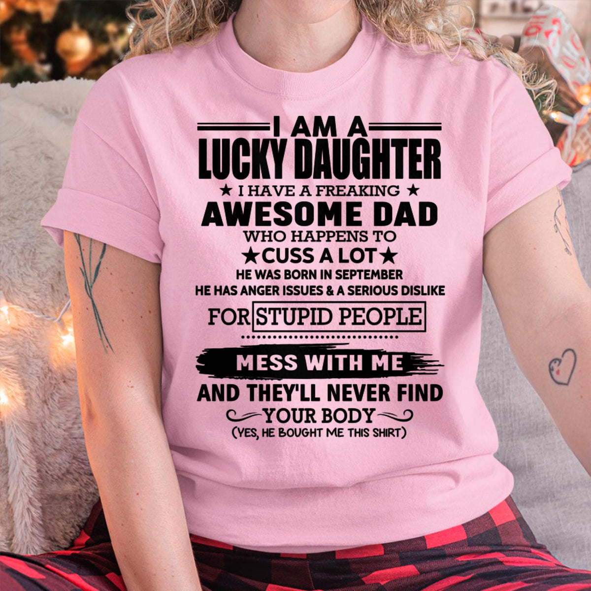 September - I'm Lucky Daughter - Gift for Daughter from Dad - TLEE09 (SKU-T1406DD-09)