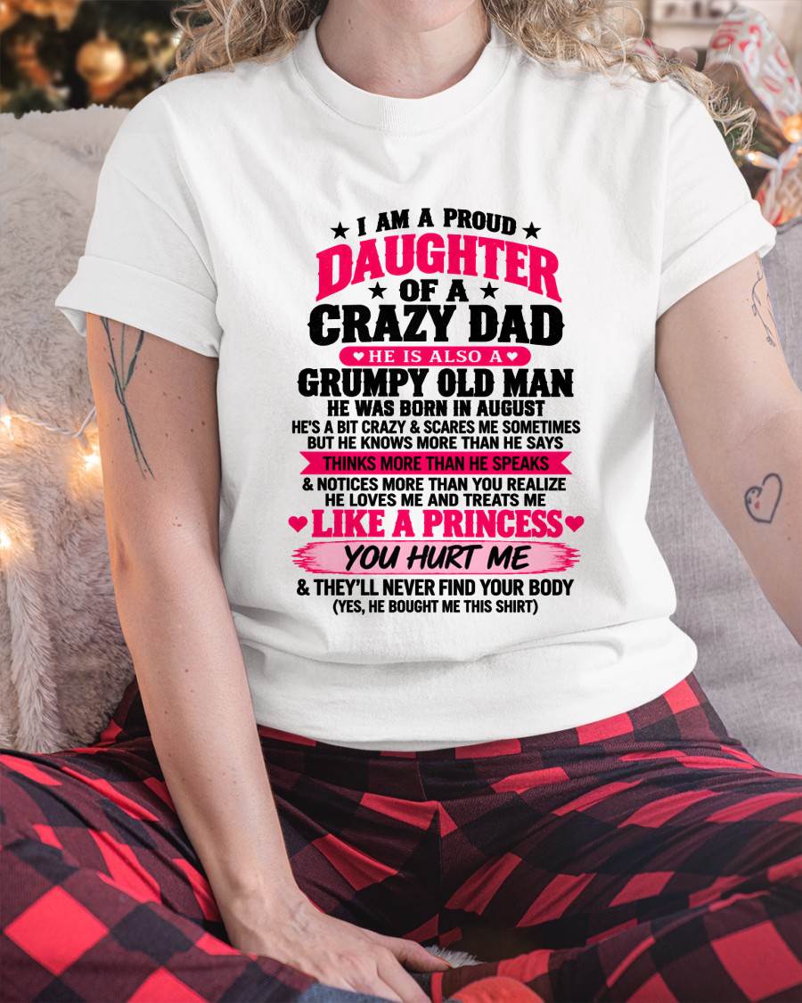 AUGUST - PROUD DAUGHTER OF A CRAZY DAD - FROM DAD - TLEE08 (SKU2610-540-08)