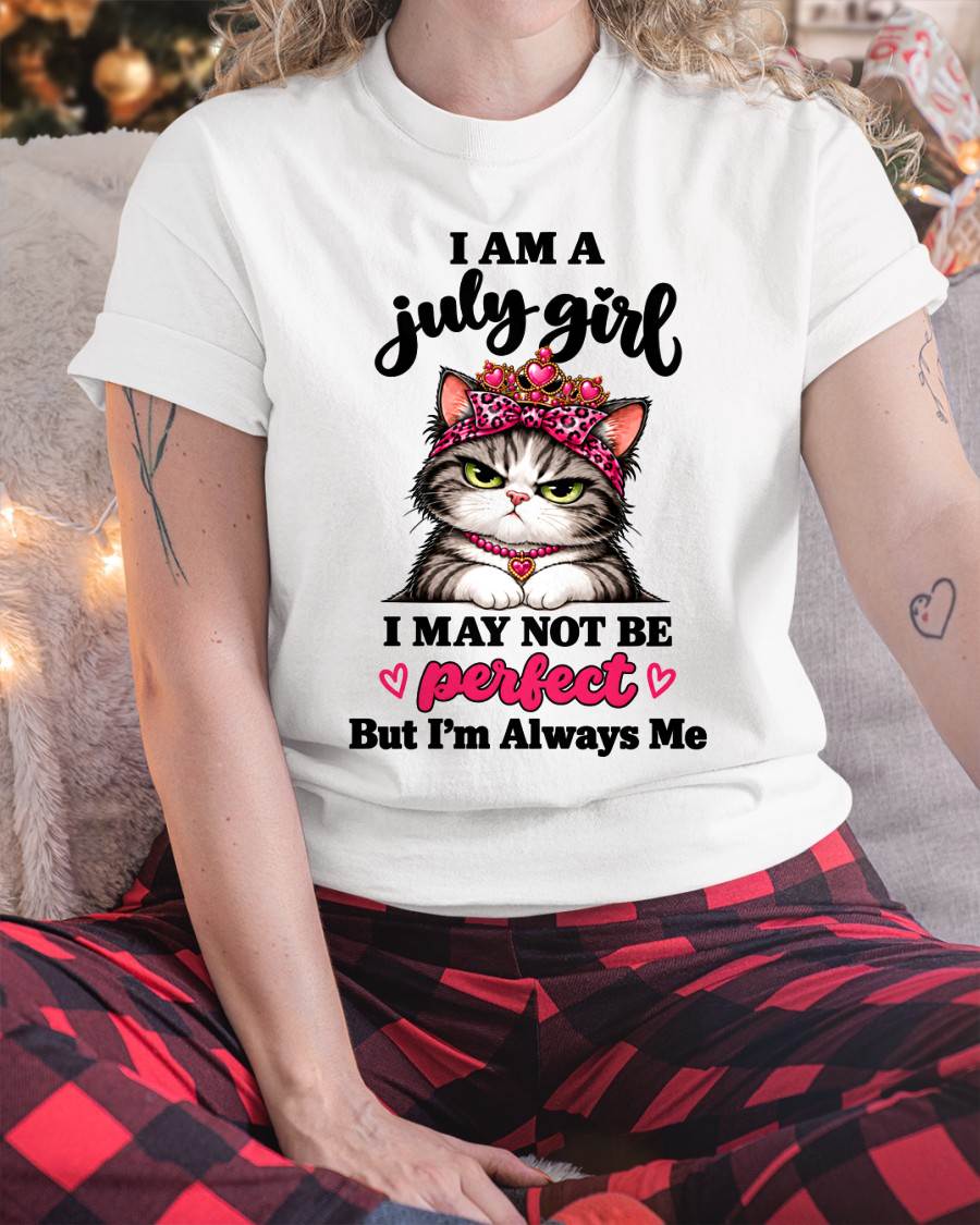JULY GIRL CAT SHIRT – ALWAYS ME - FOR WOMEN - TLEE07 (SKU2610-100-07)