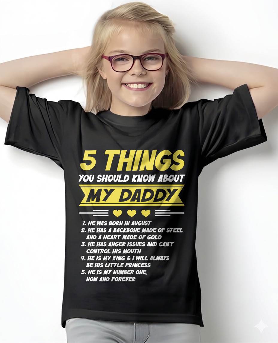 AUGUST - 5 THINGS YOU SHOULD KNOW ABOUT MY DADDY - FROM DAD - TLEE08 (SKU2606-53-08)