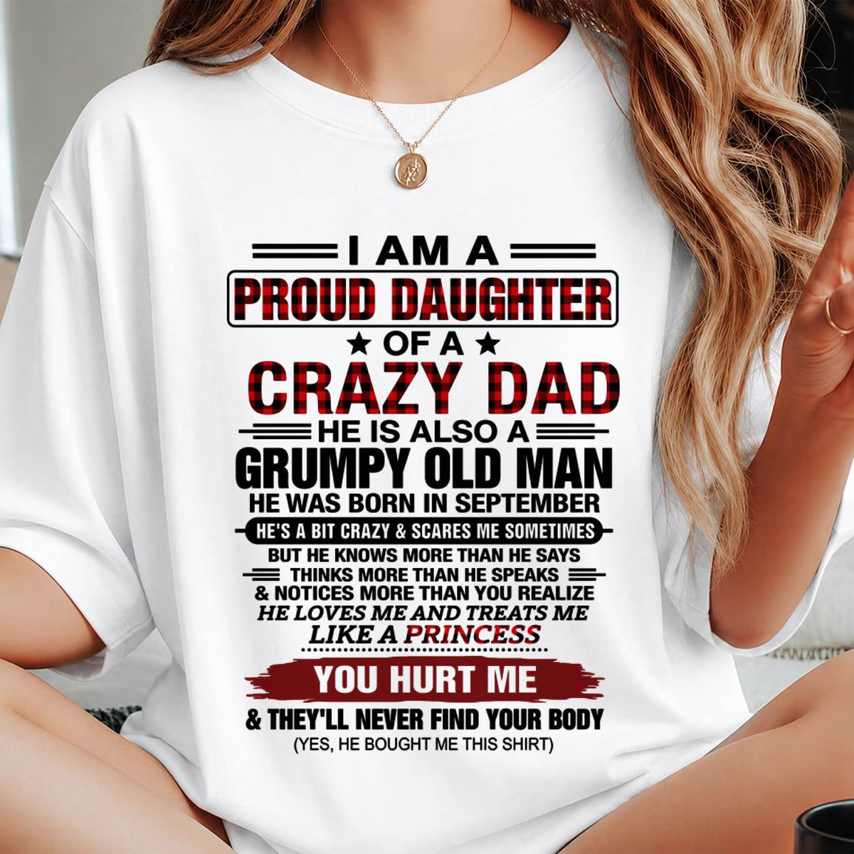 SEPTEMBER - BEST DAD BEST DAUGHTER SHIRT - FROM DAD - TLEE09 (SKU2608-27-09)