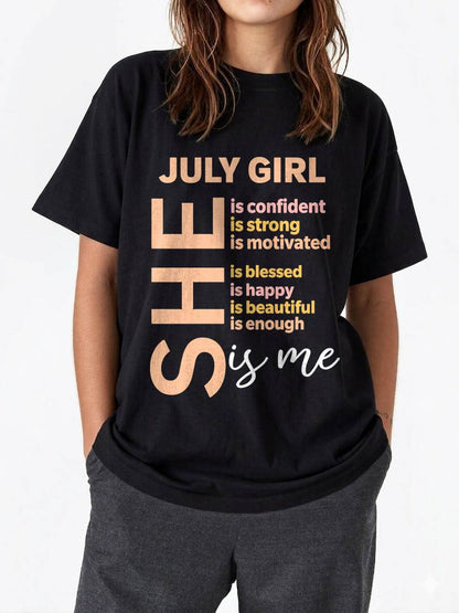 JULY GIRL - SELF LOVE TYPOGRAPHY - FOR WOMEN - TLEE07 (SKU2606-255-07)