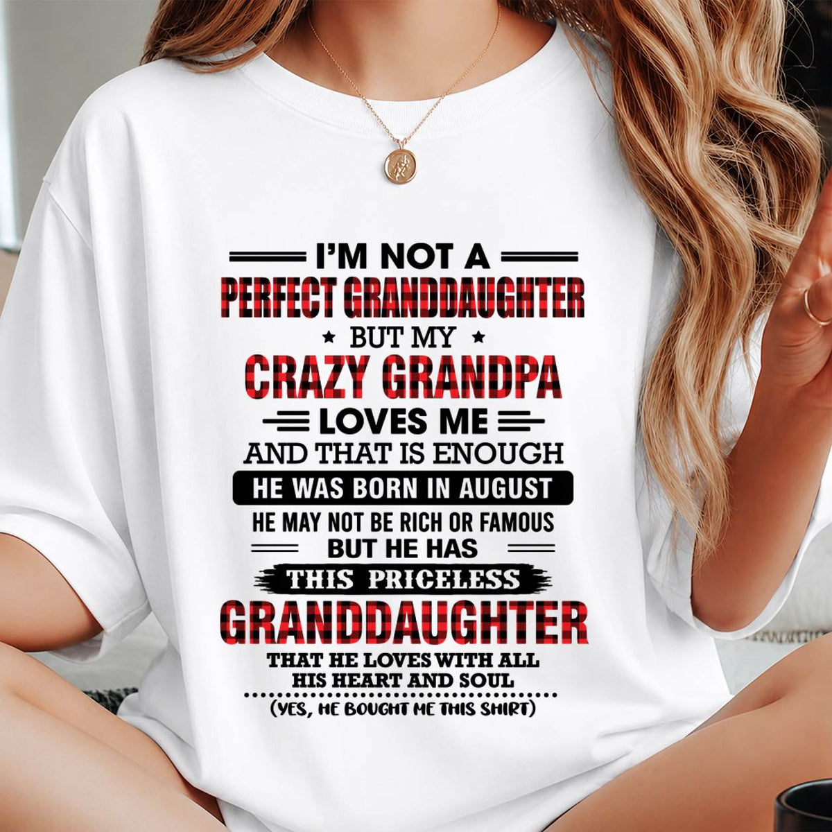 AUGUST - PRICELESS GRANDDAUGHTER - FROM GRANDPA - TLEE08 (SKU2608-446-08)