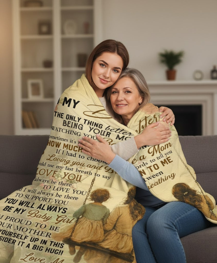 Special Gift For Your Daughter Blanket - From Mom03