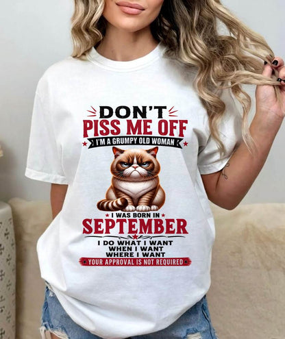 SEPTEMBER – ZERO PATIENCE FUNNY CAT - FOR WOMEN - TLEE09 (SKU2608-291-09)