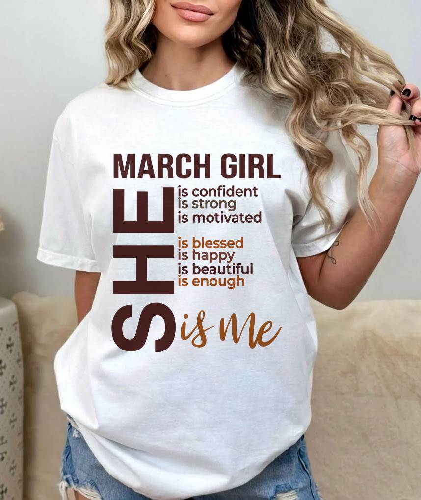 MARCH BORN GIRL – CONFIDENT & STRONG - FOR WOMEN - TLEE03 (SKU2605-04-03)
