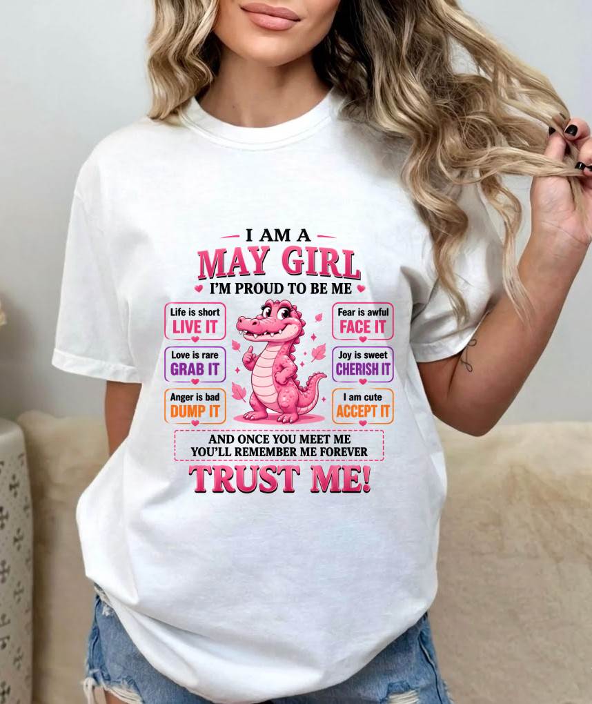 MAY GIRL CUTE ALLIGATOR TEE - FOR WOMEN - TLEE05 (SKU2607-236-05)