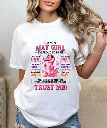 MAY GIRL CUTE ALLIGATOR TEE - FOR WOMEN - TLEE05 (SKU2607-236-05)