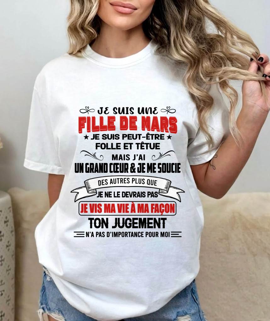 FILLE DE MARS – FIÈRE ET LIBRE – POUR LES FEMMES - TLEE03 (SKU2603-354-03)