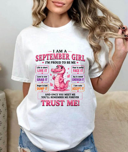 SEPTEMBER GIRL CUTE ALLIGATOR TEE - FOR WOMEN - TLEE09 (SKU2607-236-09)