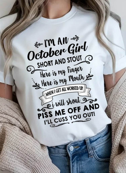 OCTOBER GIRL - WITH AN ATTITUDE YOU SHOULDN’T TEST - FOR WOMEN - TLEE10 (SKU2602-61-10)
