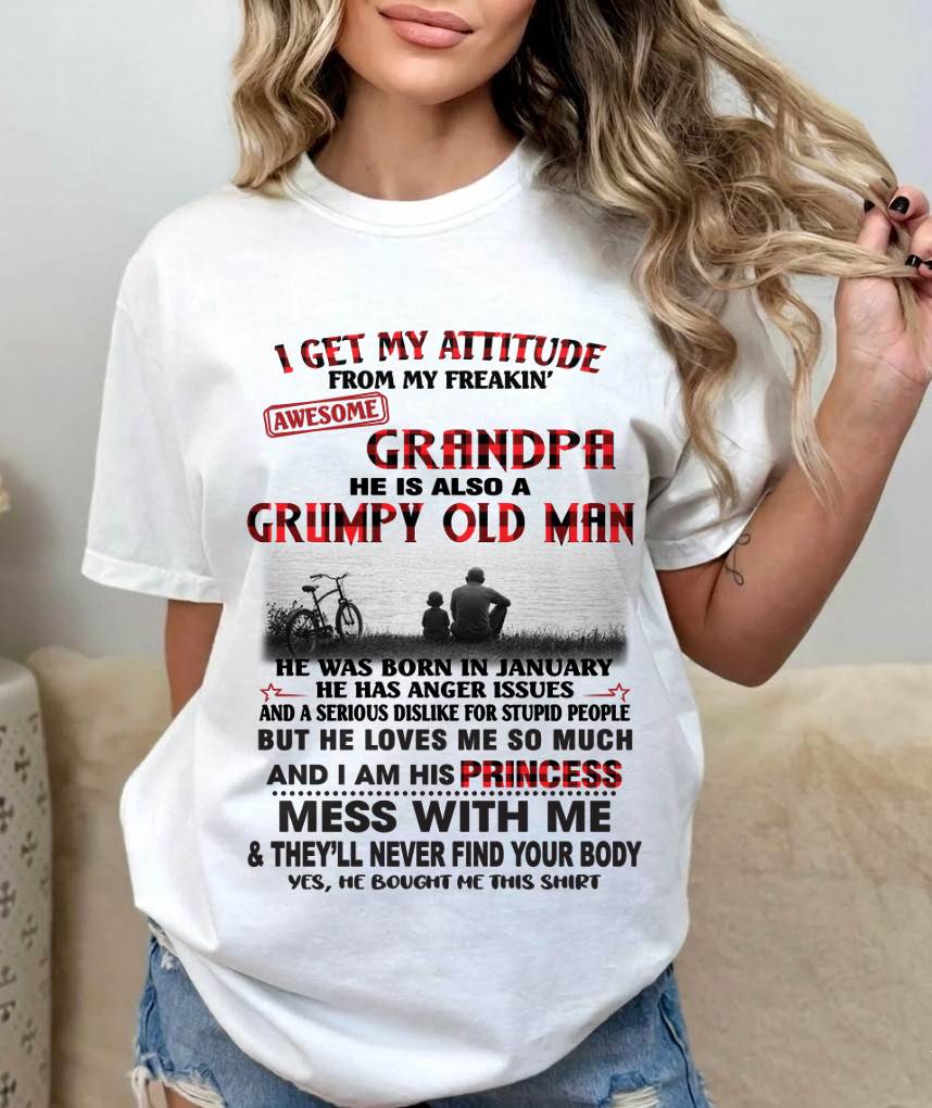 JANUARY GRANDPA - GRUMPY • AWESOME • PROTECTIVE - FROM GRANDPA - TLEE01 (SKU2605-176-01)