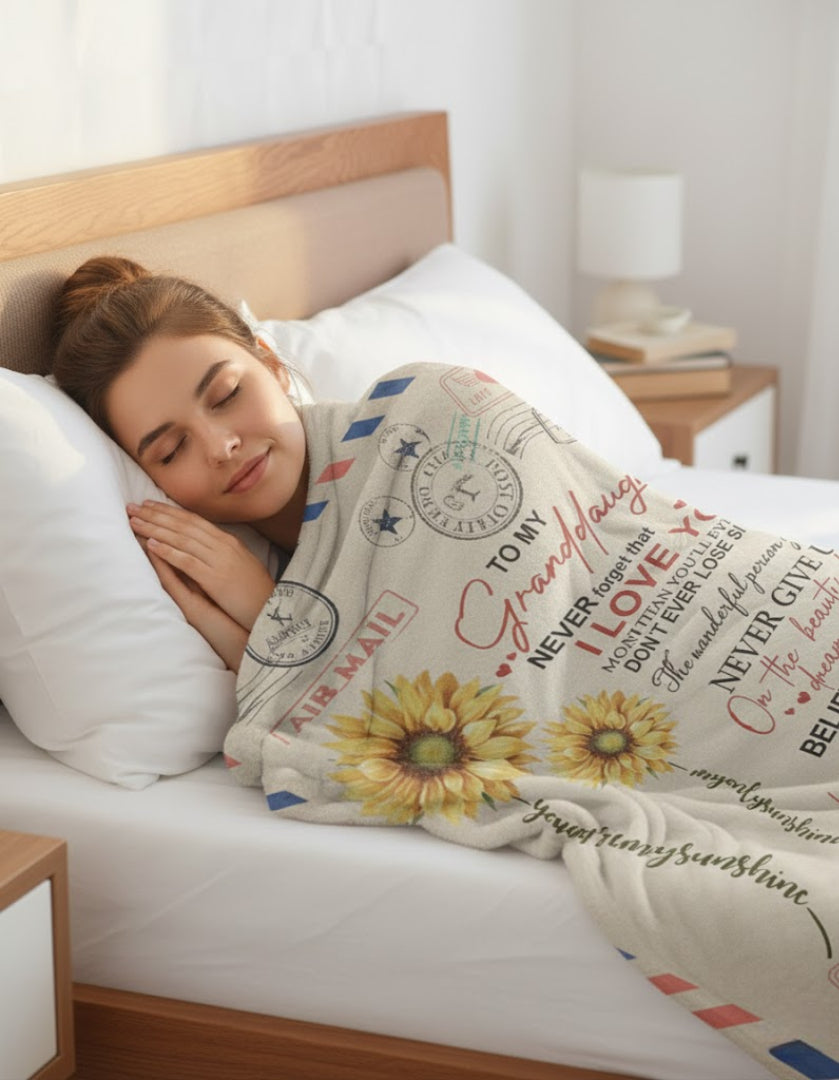 Special Gift For Your Granddaughter Blanket - From Grandpa01 (SKU2609-265)