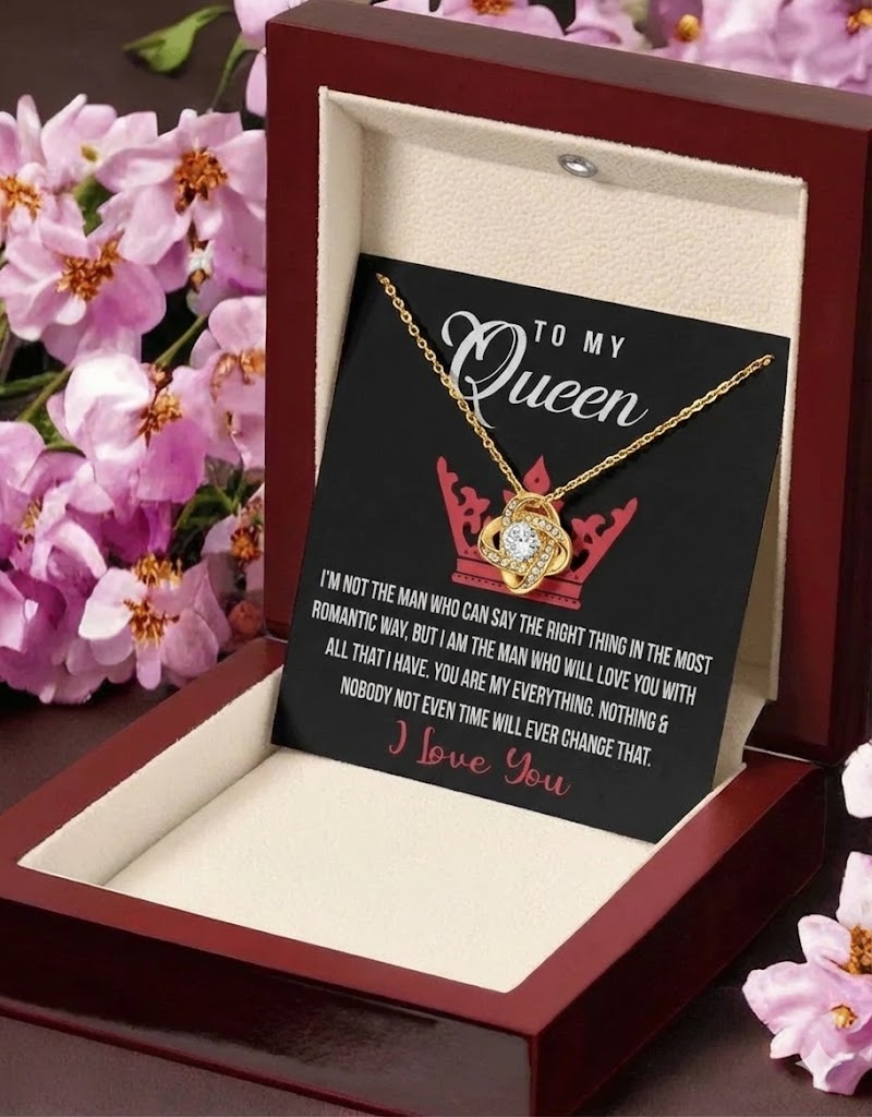 TO MY WIFE "You Are My Everything" - FROM HUSBAND - Premium Love Knot Necklace