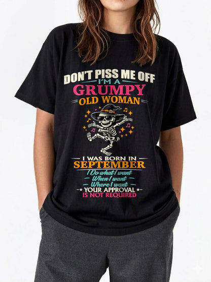SEPTEMBER - SASSY INDEPENDENT WOMAN FUNNY QUOTE - FOR WOMEN - TLEE09 (SKU2603-70-09)