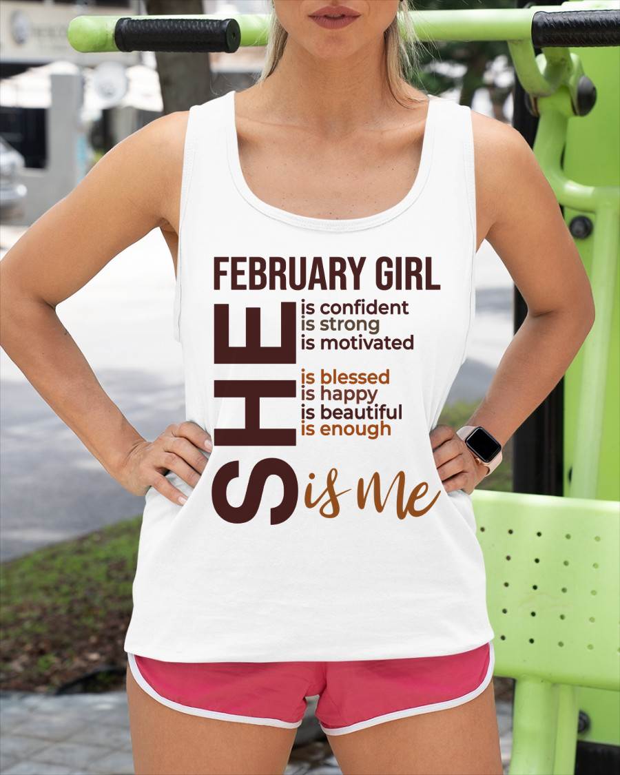 FEBRUARY BORN GIRL – CONFIDENT & STRONG - FOR WOMEN - TLEE02 (SKU2605-04-02)