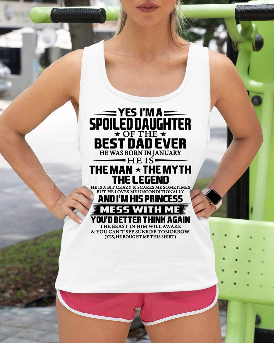 JANUARY - SPOILED DAUGHTER OF THE BEST DAD EVER - FROM DAD - TLEE01 (SKU2604-197-01)