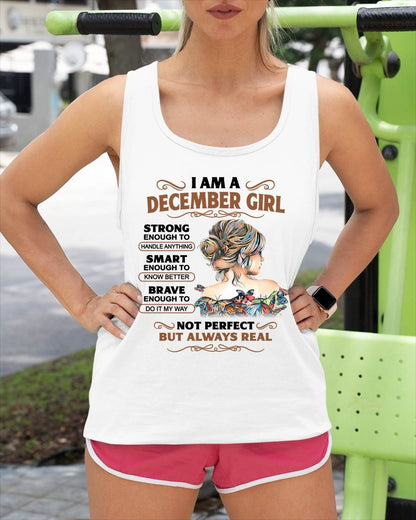 DECEMBER – INSPIRATIONAL WOMEN’S SHIRT NOT PERFECT BUT REAL - FOR WOMEN - TLEE12 (SKU2604-159-12)