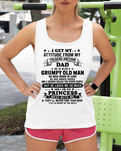 JUNE - AWESOME DAD PRINCESS SHIRT - FROM DAD - TLEE06 (SKU2607-352-06)