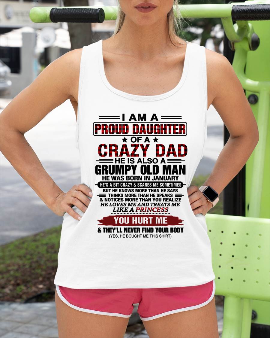 JANUARY - BEST DAD BEST DAUGHTER SHIRT - FROM DAD - TLEE01 (SKU2608-27-01)