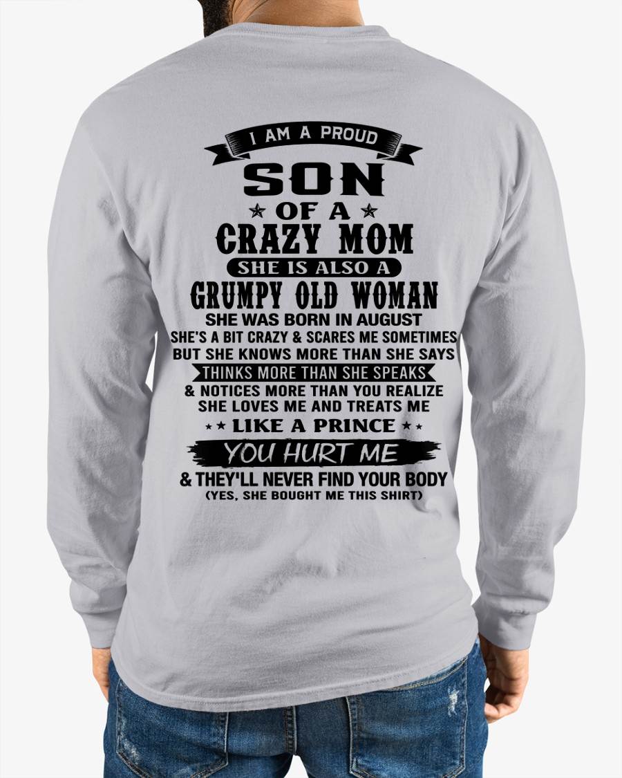 AUGUST - MY MOM IS CRAZY BUT SHE LOVES ME - FROM MOM - TLEE08 (SKU2606-354-08)