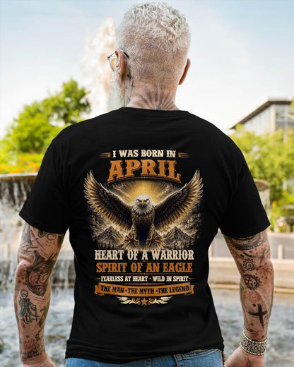 APRIL BORN WARRIOR EAGLE SHIRT DESIGN - FOR MAN - TLEE04 (SKU2605-225-04)
