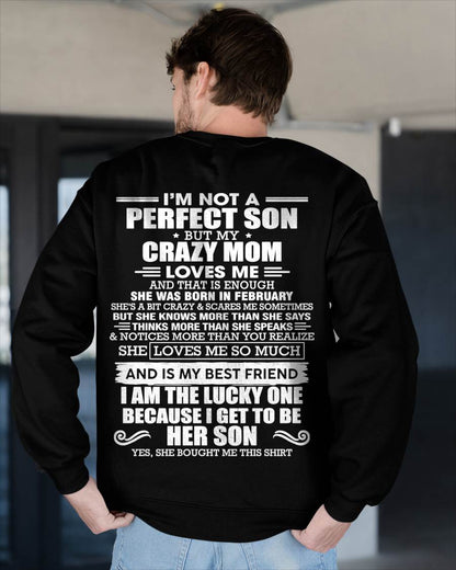 FEBRUARY MOM - SHE MAY BE CRAZY BUT SHE LOVES ME UNCONDITIONALLY - FROM MOM - TLEE02 (SKU2604-84-02)