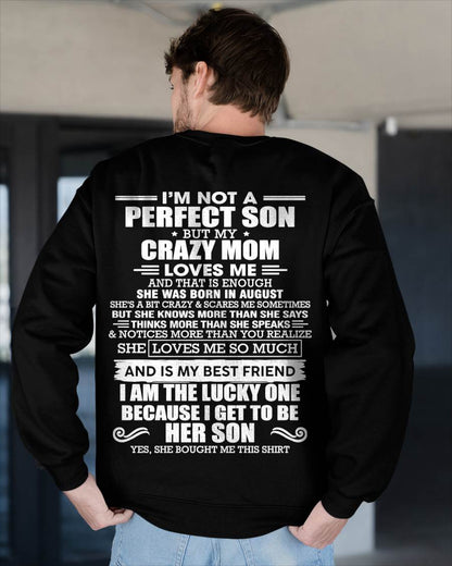 AUGUST MOM - SHE MAY BE CRAZY BUT SHE LOVES ME UNCONDITIONALLY - FROM MOM - TLEE08 (SKU2604-84-08)