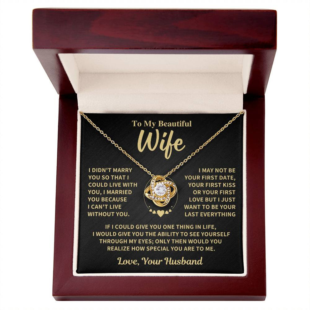 To My Wife From Husband Necklace (SKUJ06-89)