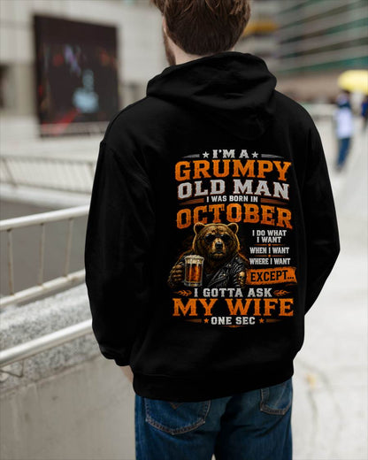 OCTOBER GRUMPY OLD MAN I GOTTA ASK MY WIFE - FOR MAN - TLEE10 (SKU2608-506-10)