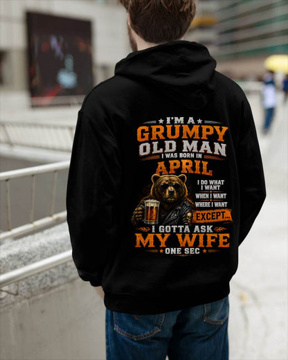 APRIL GRUMPY OLD MAN I GOTTA ASK MY WIFE - FOR MAN - TLEE04 (SKU2608-506-04)