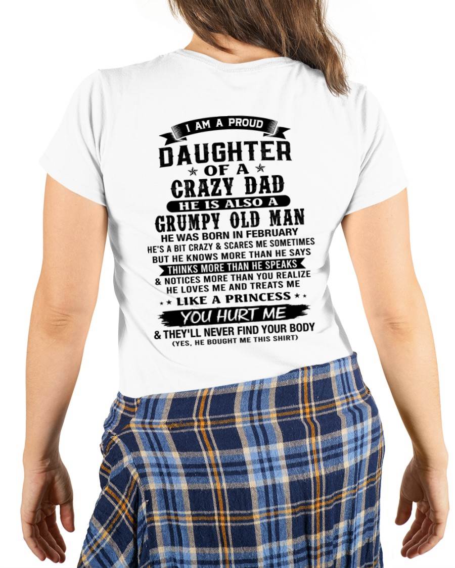 FEBRUARY - FUNNY DAD AND DAUGHTER SHIRT - FROM DAD - TLEE02 (SKU2606-394-02)