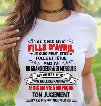 FILLE D’AVRIL – FIÈRE ET LIBRE – POUR LES FEMMES - TLEE04 (SKU2603-354-04)