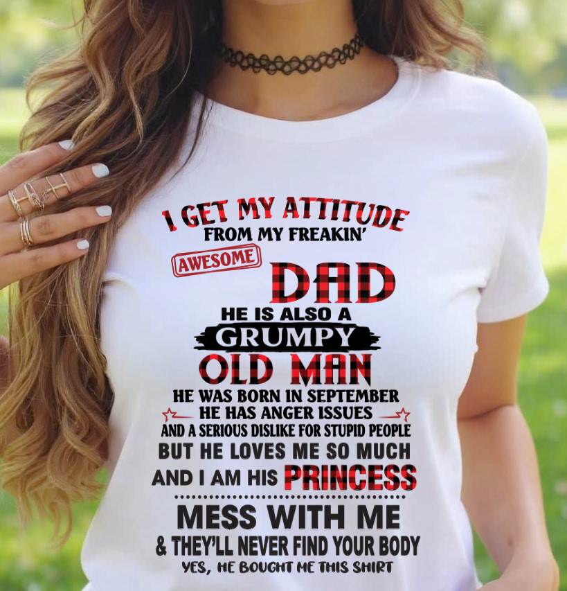SEPTEMBER - I GET MY ATTITUDE FROM MY FREAKIN' AWESOME DAD - FROM DAD - TLEE09 (SKU2603-78-09)