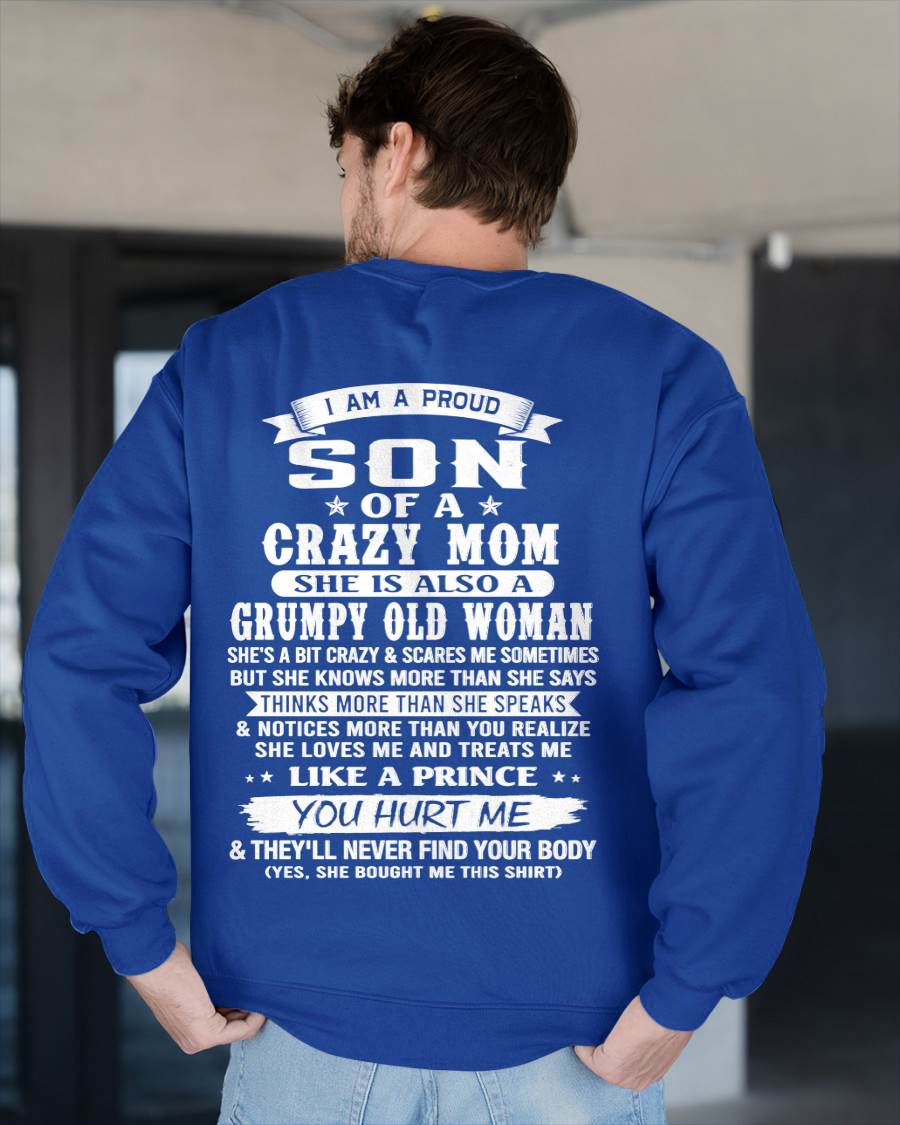 PROUD SON OF A CRAZY MOM - FROM MOM - TLEE00 (SKU2606-127-00)