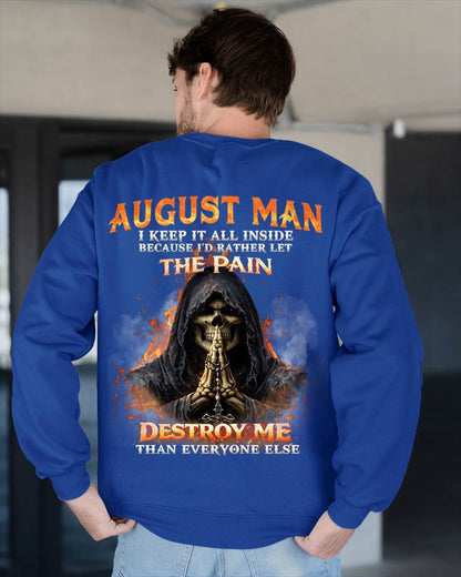 AUGUST MAN SKULL SHIRT – I KEEP IT ALL INSIDE DARK GOTHIC T-SHIRT - FOR MAN - TLEE08 (SKU2604-136-08)